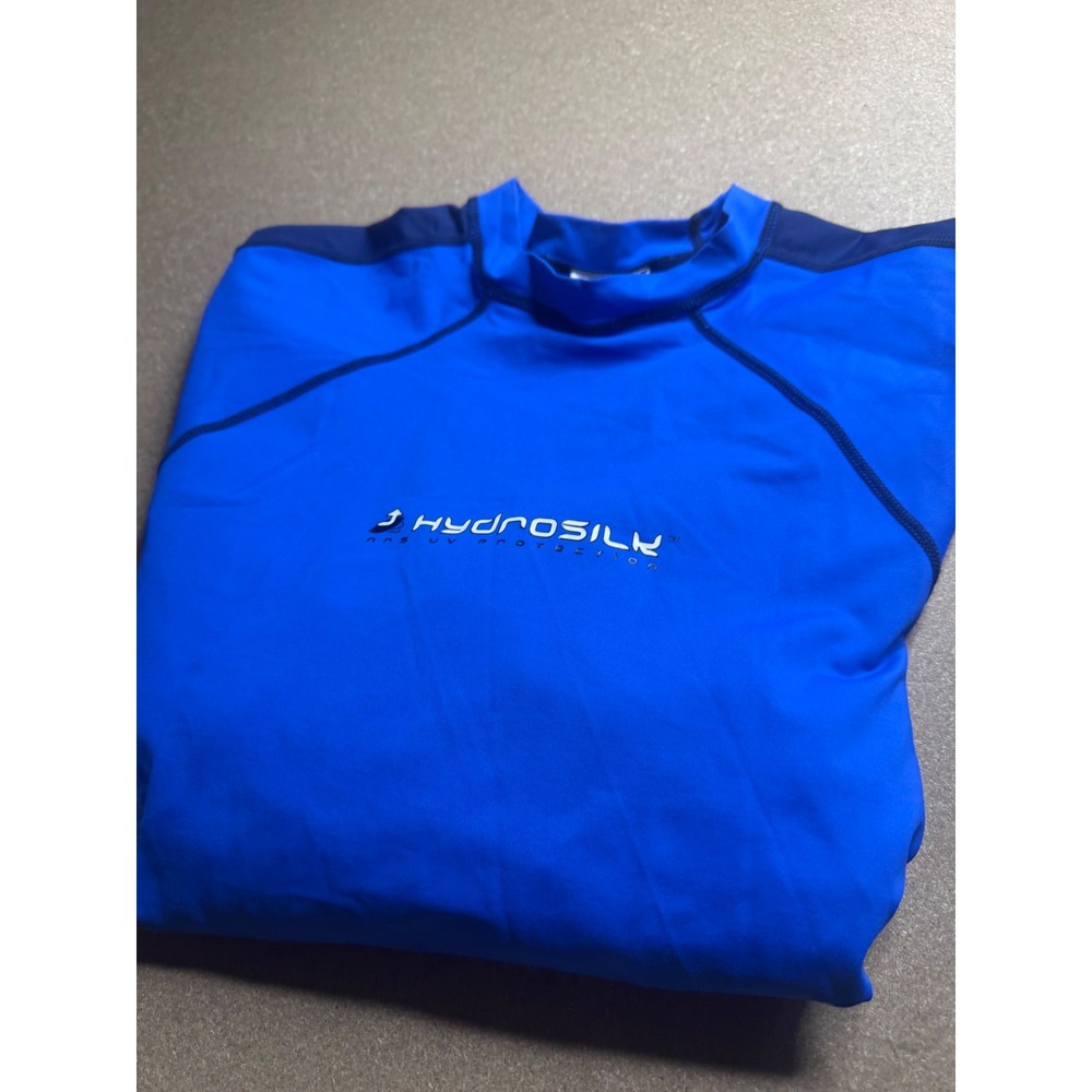 NRS Hydrosilk Long Sleeve Rash Guard Blue UV Protection Swim Shirt XXL